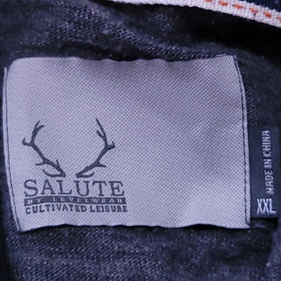 Salute by Levelwear Mens XXL Henley Shirt Gray Nebraska Cornhuskers Long Sleeve - Picture 5 of 7